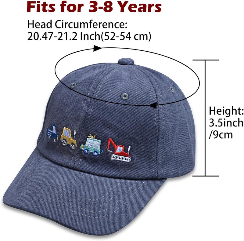 EDCYF Kids Boys Girls Embroidered Baseball Caps Baby Sun hat Toddler Dinosaur Trucker Hats Summer Hats（3-8years - Image 2